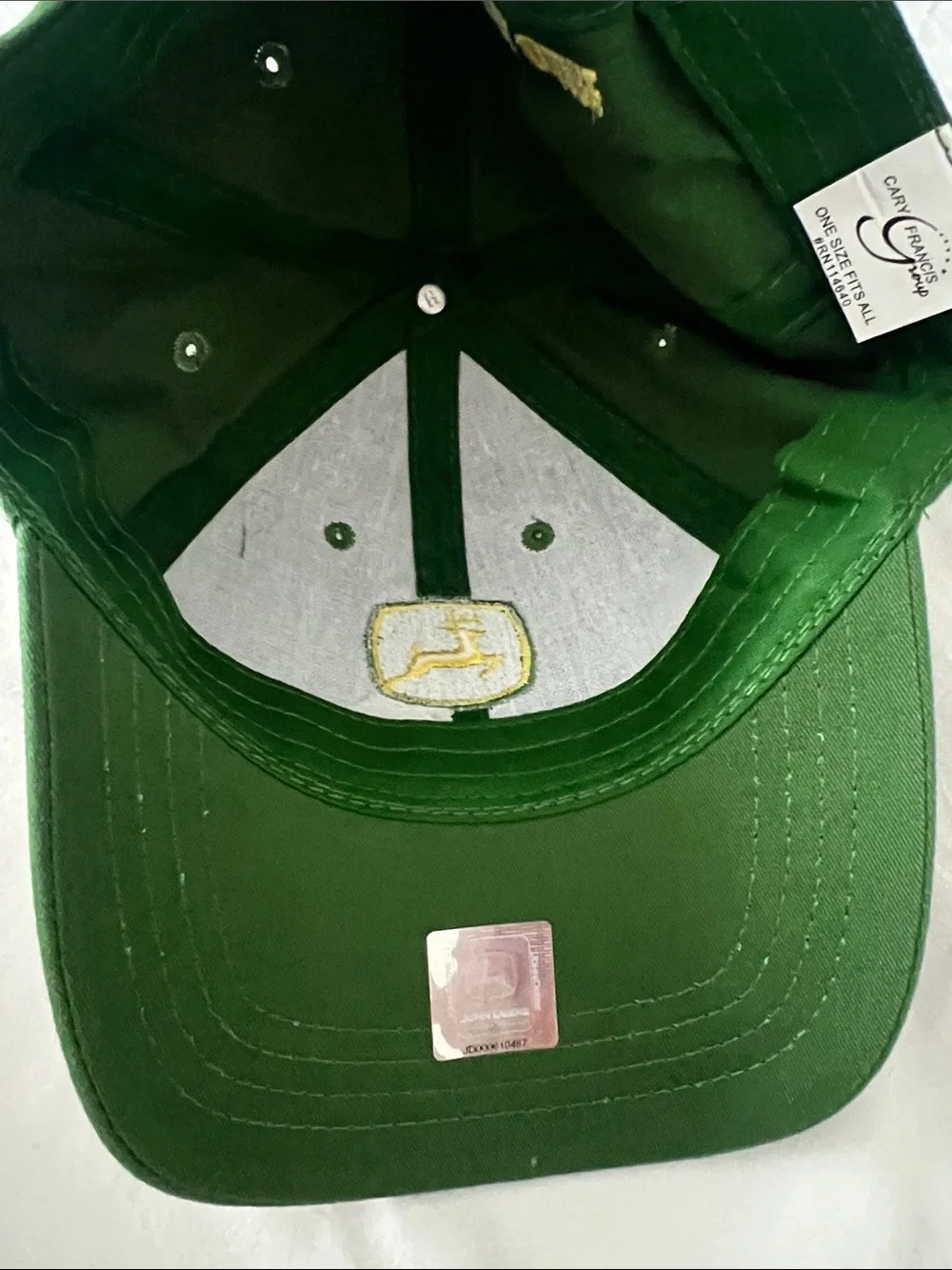 John Deere Green Hat with Yellow Logo Embroidery